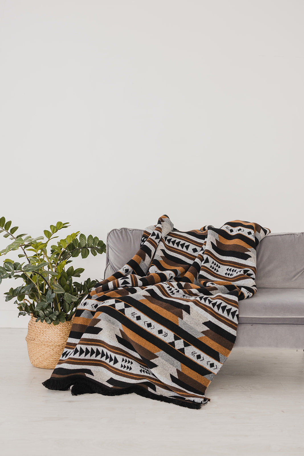 Couverture réversible Village