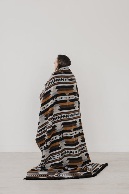 Couverture réversible Village