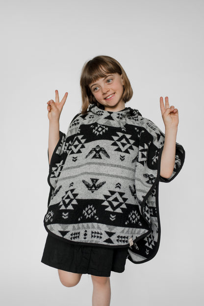 Grey Thunderbird Kid Poncho