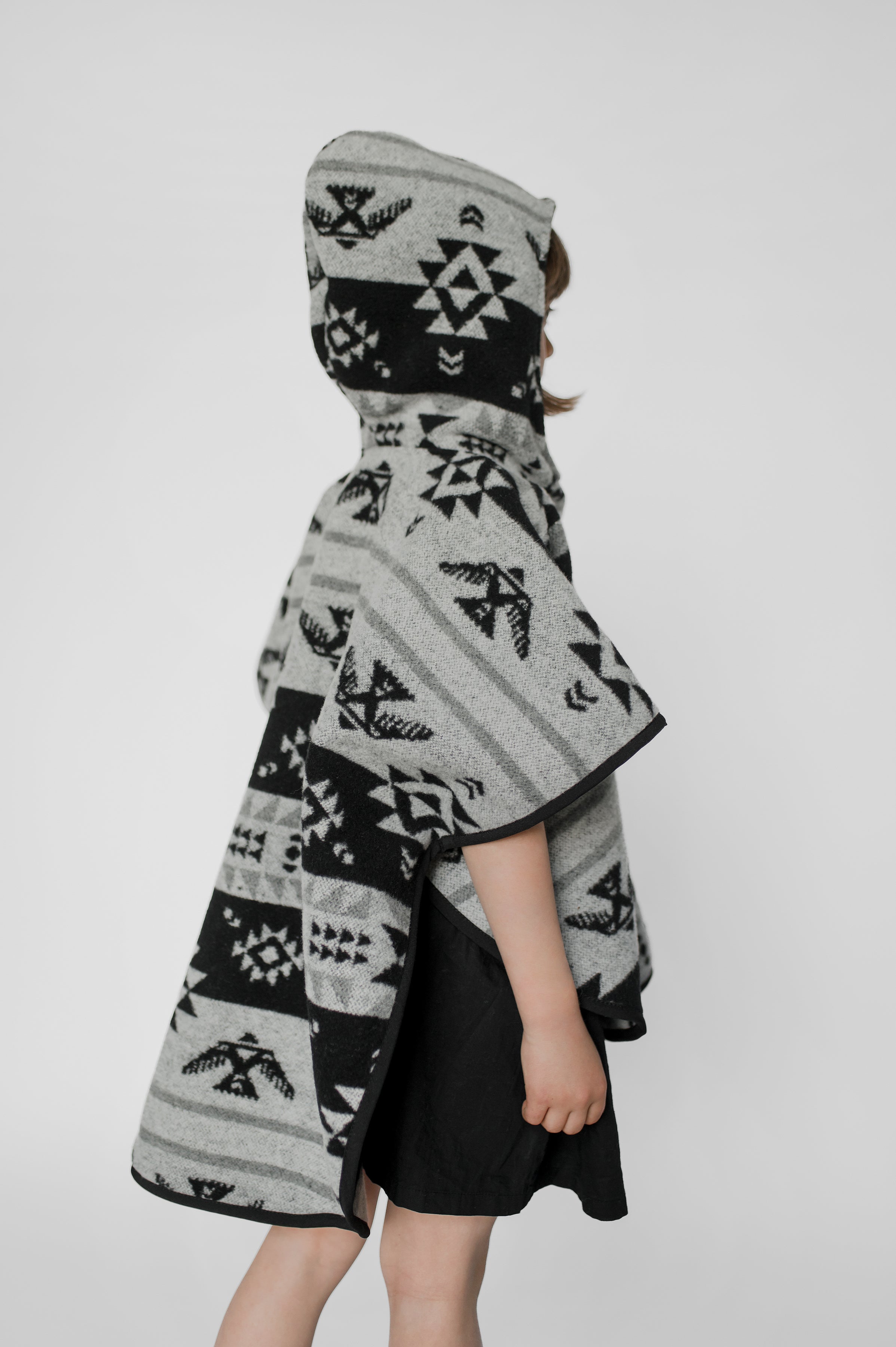 Grey Thunderbird Kid Poncho