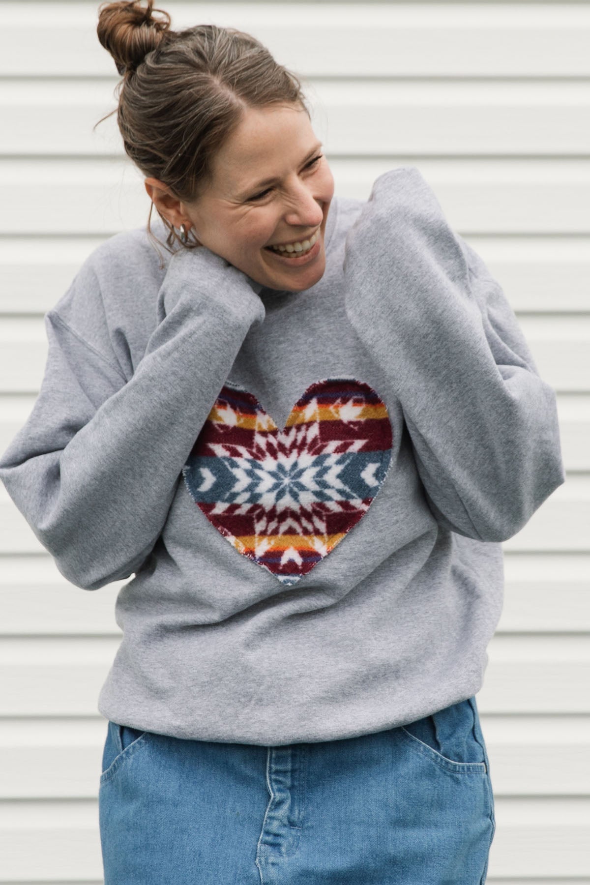 Aki Heart x COPIOUS FASHIONS | Charcoal Crewneck Sweater