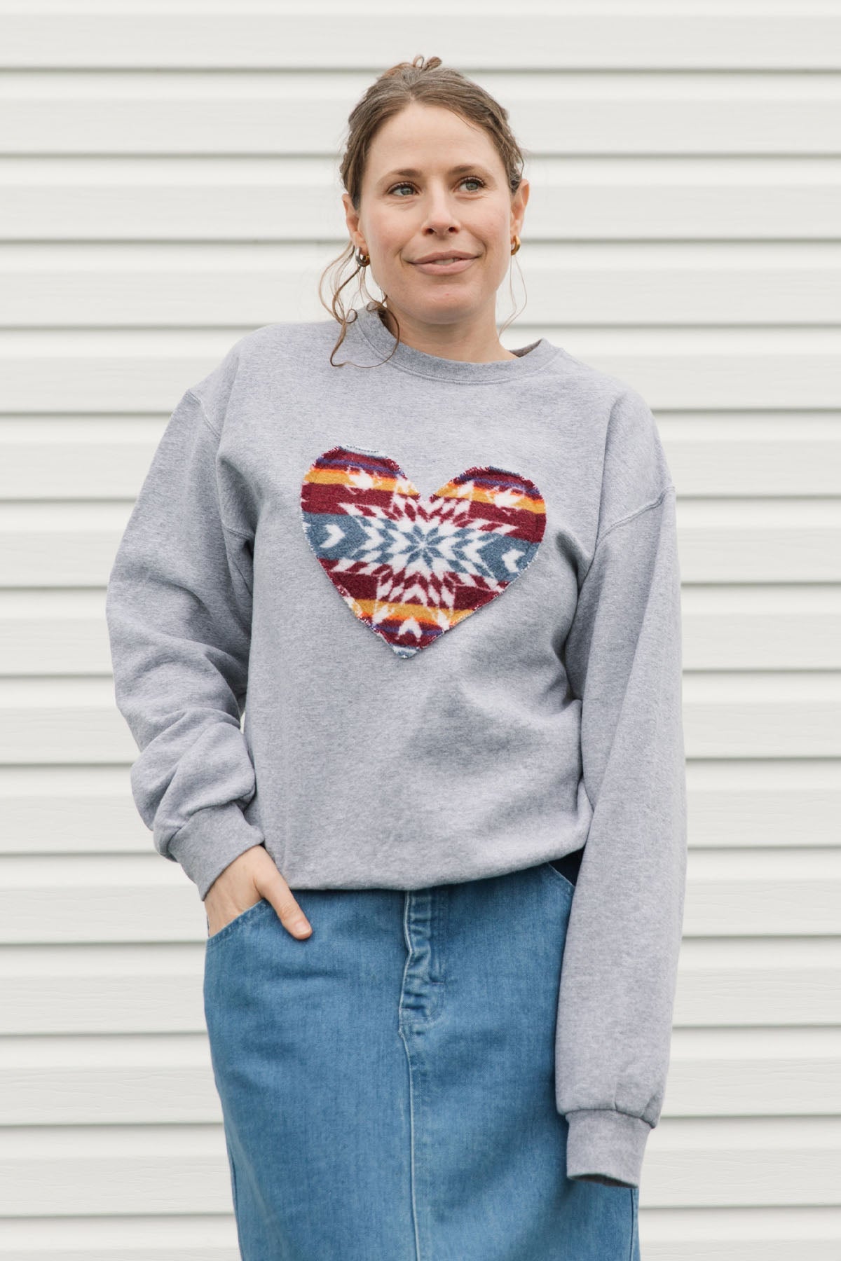 Aki Heart x COPIOUS FASHIONS | Charcoal Crewneck Sweater