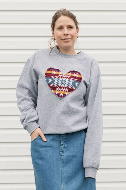 Aki Heart x COPIOUS FASHIONS | Charcoal Crewneck Sweater