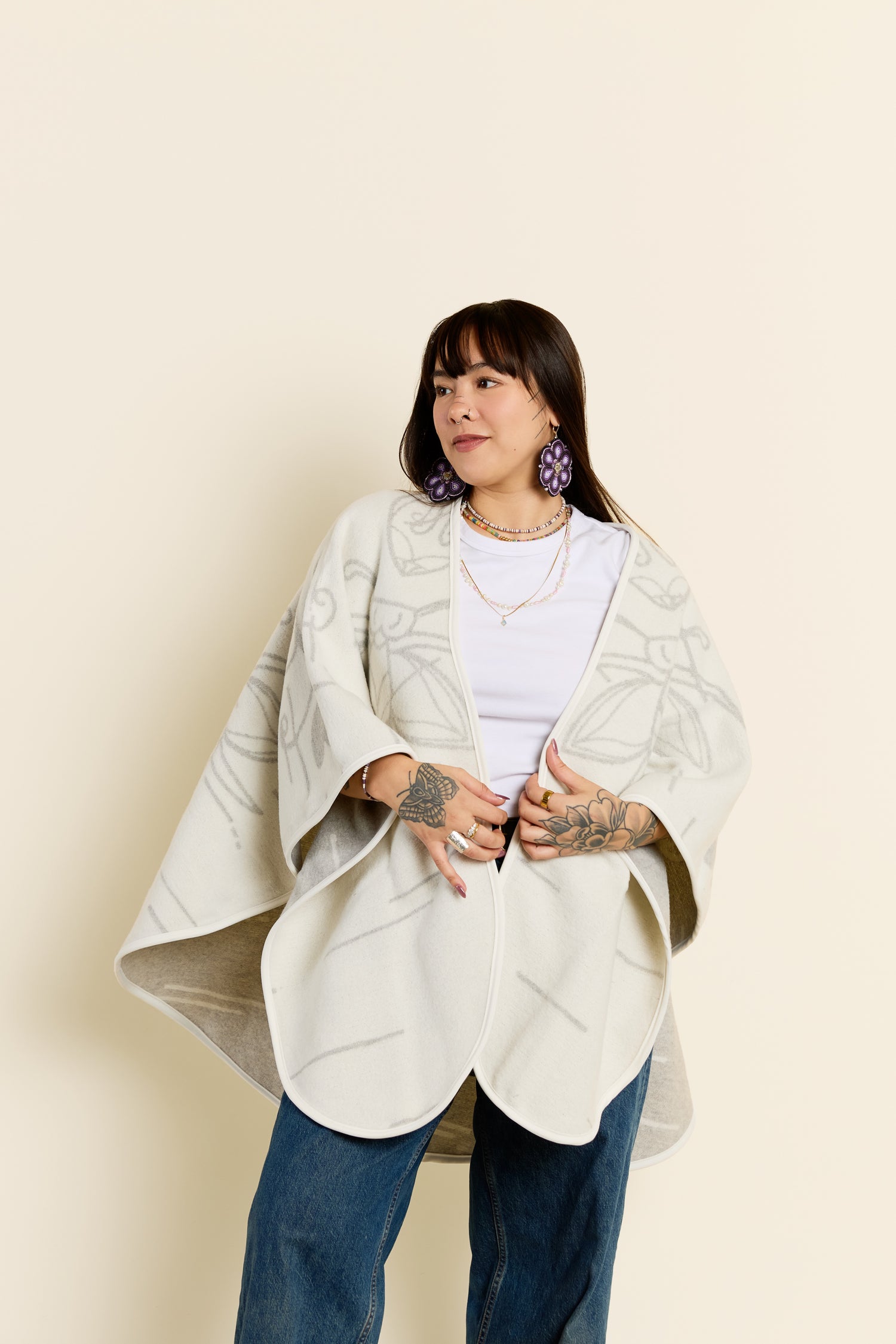 Birch Bark Indigenous Shawl