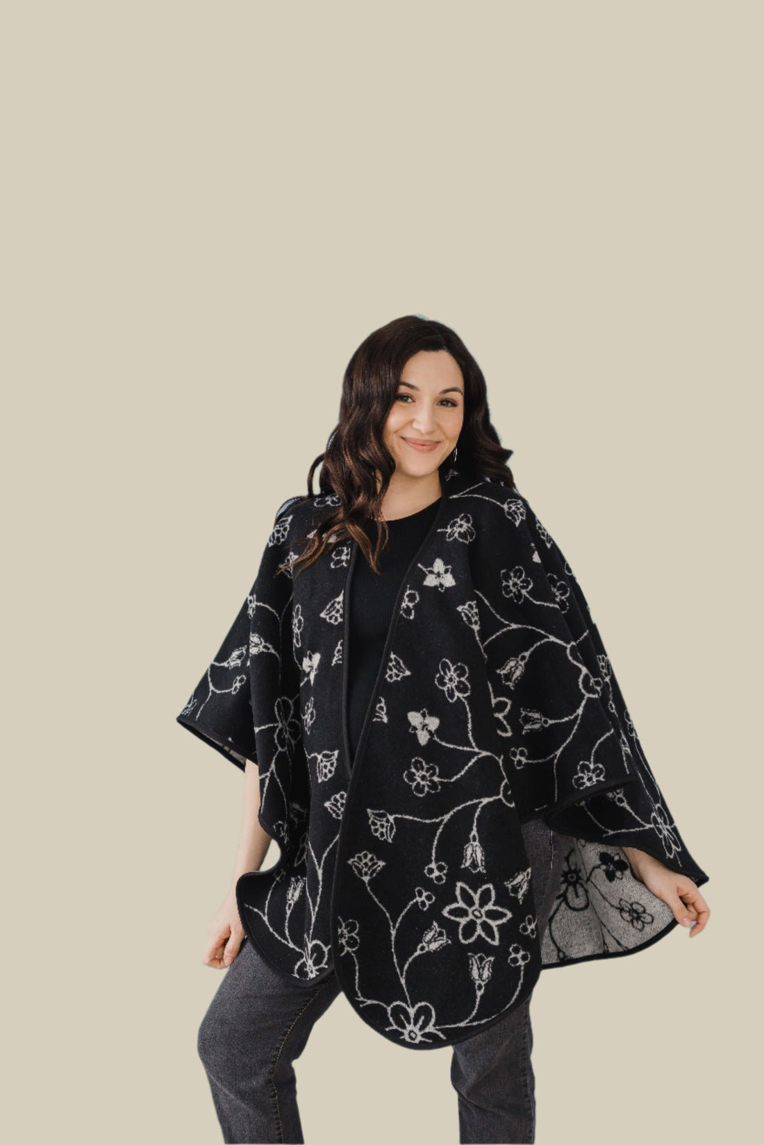 Châle écoresponsable Fleurs